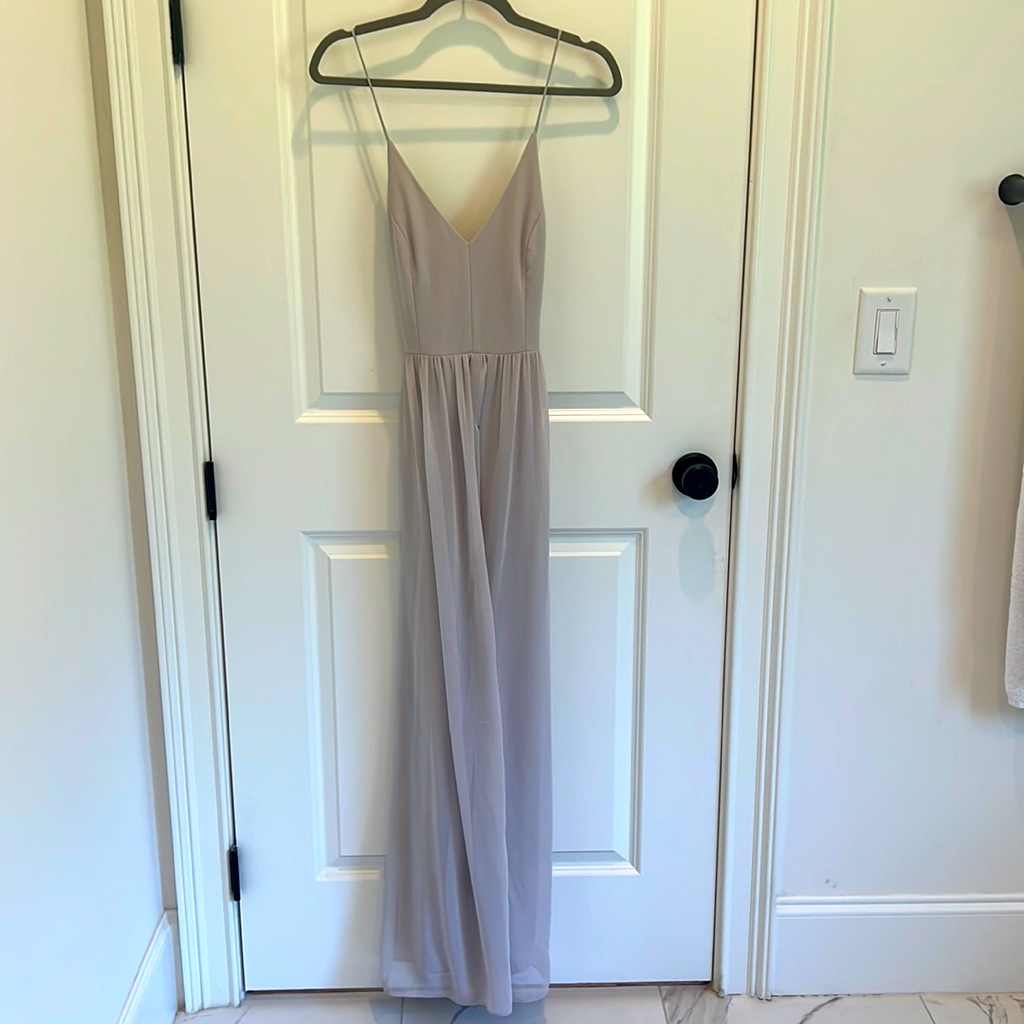 Dessy Criss Cross Strap Backless Maxi Dress- Size 4